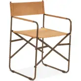 Lund Director's Dining Chair in Sand Suede & Reclaimed Iron (Set of 2)
