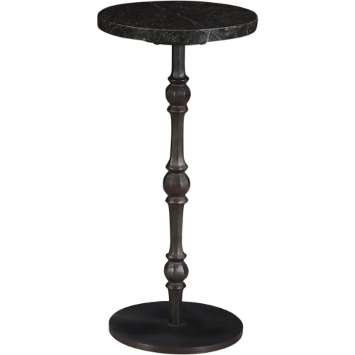 Rochester 10" Side Table in Green Marble & Cast Iron