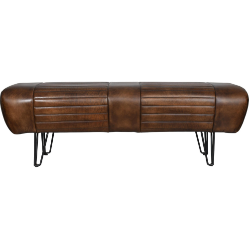 Brisbane Dining Bench in Antique Whiskey Leather