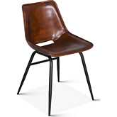 Brisbane Dining Chair in Antique Whiskey Brown Top Grain Leather (Set of 2)