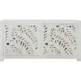 Isla 70" 4 Door Sideboard in Distressed Coastal White Wood