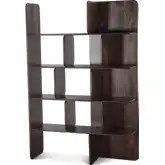 Hawker 48" Bookcase in Dark Sienna Brown Finish Mango Wood
