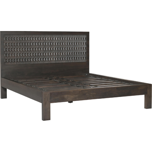 Cairo Queen Bed in Dark Java Brown Mango Wood