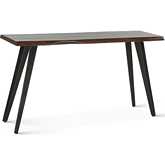 Knoxville 54" Console Table in Live Edge Walnut Finish Wood & Iron