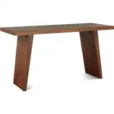 Hampton 68" Gathering Counter Dining Table in Walnut Finish Acacia Wood