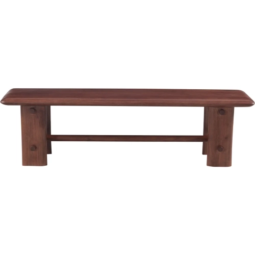 Hampton Loch 64" Dining Bench in Walnut Finish Acacia Wood