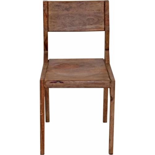 Acres Arlo Slanted Back Dining Chair in Brownstone Sheesham Wood & Iron (Set of 2)
