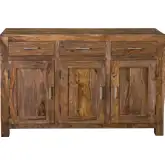 Acres 51" Sideboard in Brownstone Finish Sheesham Wood & Iron