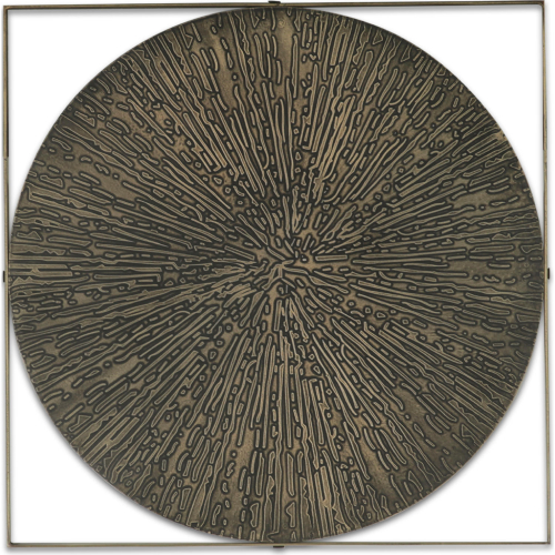 Odessa 20" Art Panel in Oxidized Desert Patina Textured Reclaimed iron