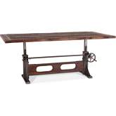Welles 84" Adjustable Dining Table in Reclaimed Teak & Iron