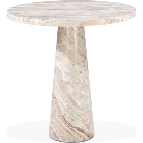 Giza 30" Round Dining Table in Brown Toronto Marble