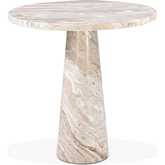 Giza 30" Round Dining Table in Brown Toronto Marble