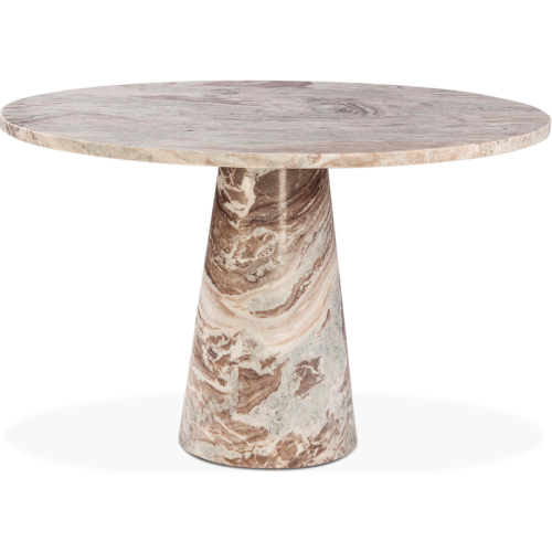 Giza 48" Round Dining Table in Brown Toronto Marble