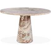 Giza 48" Round Dining Table in Brown Toronto Marble