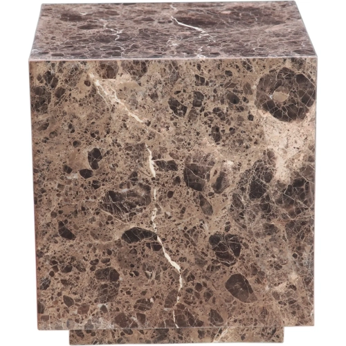 Giza 22" Drum Side Table in Dark Emperador Marble