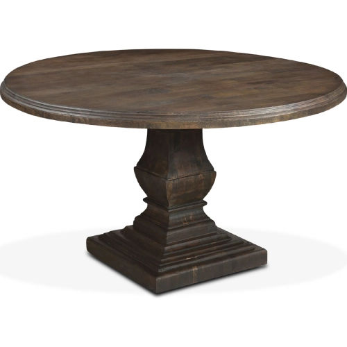 Toulon 48" Round Dining Table in Weathered Finish Mango Wood