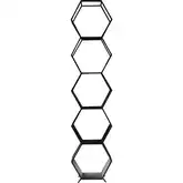 Bellmont 72" Metal Octagonal Bookcase in Matte Black Iron