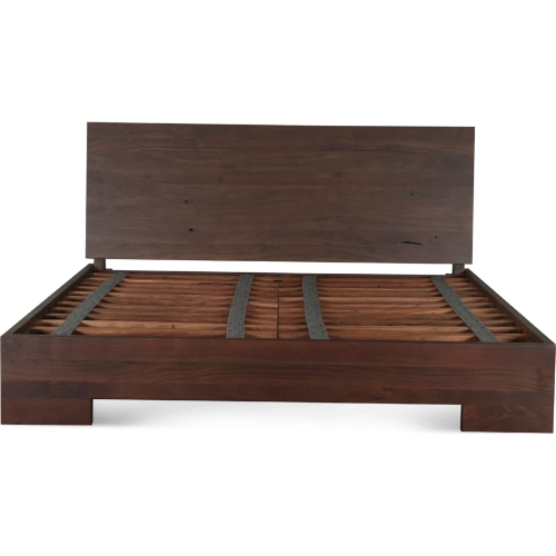 Acadia King Bed in Coffee Bean Dark Brown Wood