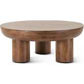 Noto 39" Coffee Table in Acorn Brown Finish Wood