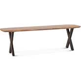 Santa Margherita 60" Dining Bench in Natural Finish Mango Wood & Iron