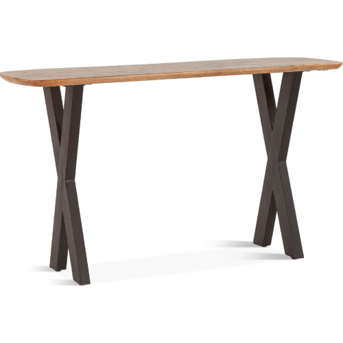 Santa Margherita 52" Console Table in Natural Finish Mango Wood & Iron