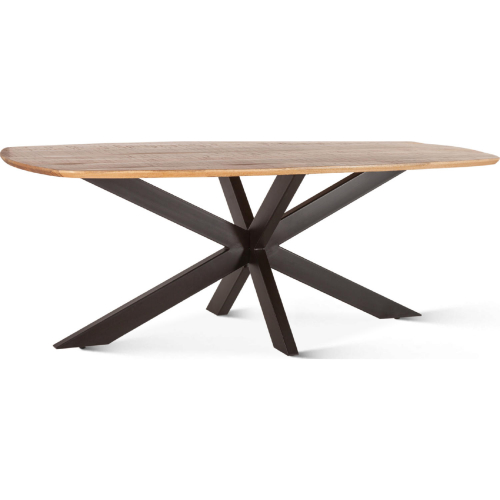 Santa Margherita 82" Dining Table in Natural Finish Mango Wood & Iron
