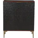 Vallarta 39" Bar Cabinet in Two Tone Wood & Bronze Metal