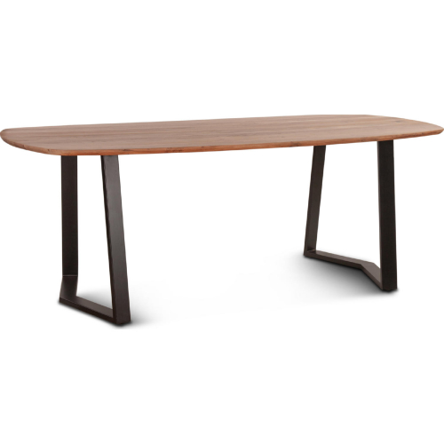 Sorrento 82" Dining Table in Natural Finish Acacia Wood & Iron