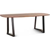 Sorrento 82" Dining Table in Natural Finish Acacia Wood & Iron
