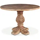 Pengrove 48" Round Gathering Dining Table in Antique Oak Finish
