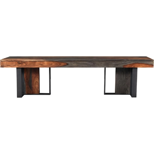 Summit 70" Bench in Capri Sheesham Wood & Black Iron