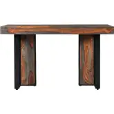 Summit 54" Console Table in Capri Sheesham Wood & Black Iron