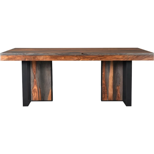 Summit 80" Dining Table in Capri Sheesham Wood & Black Iron