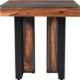Summit 26" End Table in Capri Sheesham Wood & Black Iron