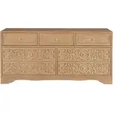 Haveli 71" Dresser in Carved White Wash Mango Wood
