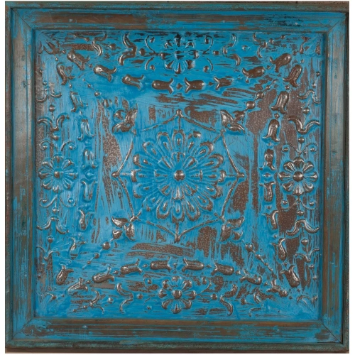 Curio 28" Square Iron Ceiling Panel in Antique Blue