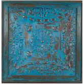 Curio 28" Square Iron Ceiling Panel in Antique Blue