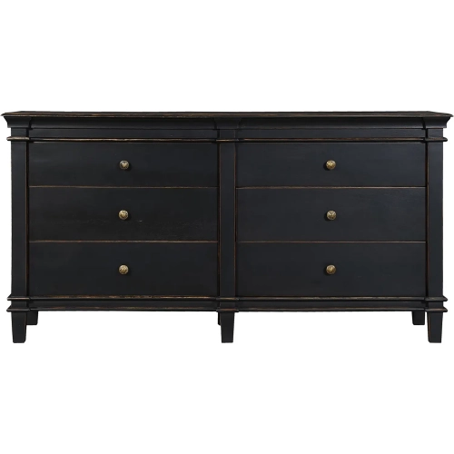 Trento 70" Dresser in Distressed Black Mango Wood
