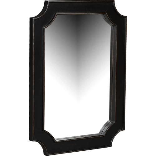 Trento 31" Mirror in Distressed Black Mango Wood