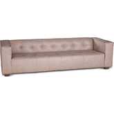Portia Sofa in Tufted Distressed Cream Italian Top Grain Leather