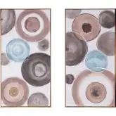 Glass & Grace Hand Painted Framed Diptych Wall Art in Multicolor Canvas