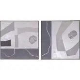 Urban Essence Hand Painted Framed Diptych Wall Art in Multicolor