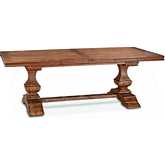 Charles 88 to 110" Extension Table in Earth Brown Finish Wood