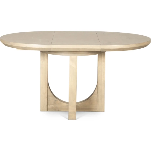 Valencia 42" Round to 60" Oval Extension Dining Table in Gray Birch Wood