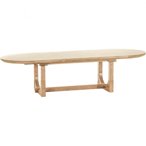 Valencia 86 to 110" Oval Extension Dining Table in Gray Birch Wood