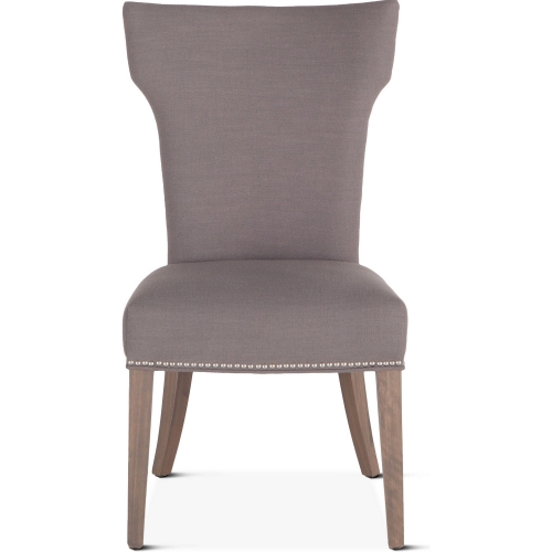 Quincy Dining Chair in Warm Gray Linen & Natural Wood (Set of 2)