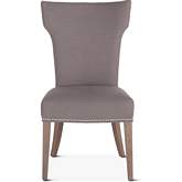Quincy Dining Chair in Warm Gray Linen & Natural Wood (Set of 2)