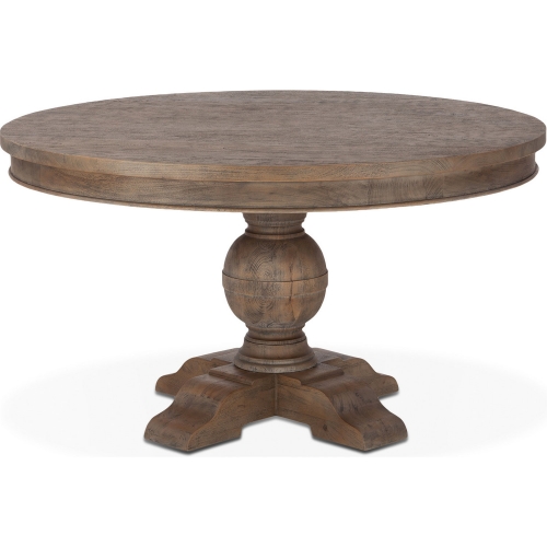 Chatham Downs 48" Round Dining Table in Weathered Teak Finish Wood