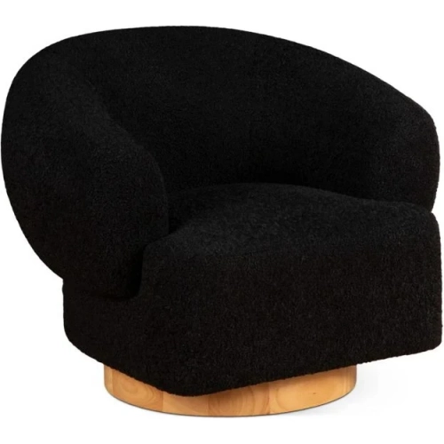 Florence Accent Chair in Black Boucle Fabric