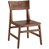Nottingham Dining Chair in Distressed Walnut Finish Acacia Wood (Set of 2)